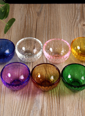 供佛杯观音七彩水晶透明玻璃