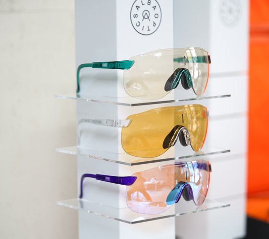 Stratos crystal frame cycling glasses outdoor windproof and sunscreen road bike running sports myopia sunglasses