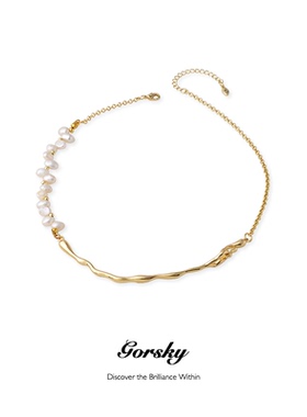 轻奢欧美范～不规则形珍珠项链