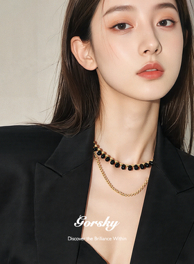小众又百搭～GORSKY黑玛瑙锁骨链