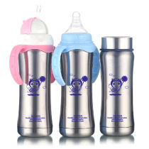 Baby Stainless Steel Insulated Milk Bottle Wide Caliber Newborn Baby Child Elderly Patient Dual-use Insulated Cup