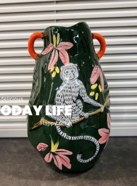 外贸孤品夏威夷多巴胺花瓶摆件