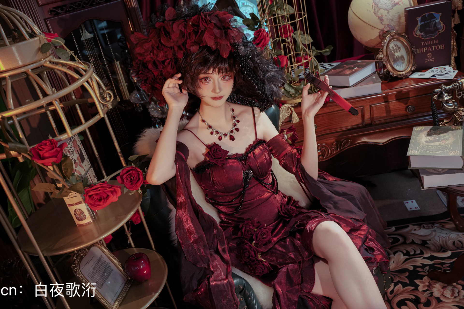 原创Lolita手作哥特暗黑寡妇帽黑珍珠流苏蕾丝黑玫瑰羽毛拍照道具,淘宝优惠券,粉丝福利购,淘宝优惠卷