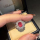 Brilliant 2 carat sunset color padparadscha ring for women