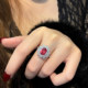 Brilliant 2 carat sunset color padparadscha ring for women