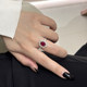 Light luxury style 2 carat pigeon blood-red ruby ​​ring