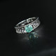 Fashionable temperament 1 carat square paraiba ring