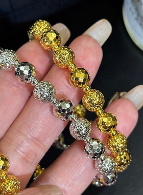 进口CNC切割爆闪圆珠手链手串