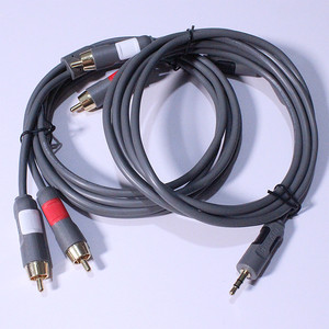 Belkin/贝尔金 一分二音频线 3.5mm转双RCA 双莲花头 电脑音响线