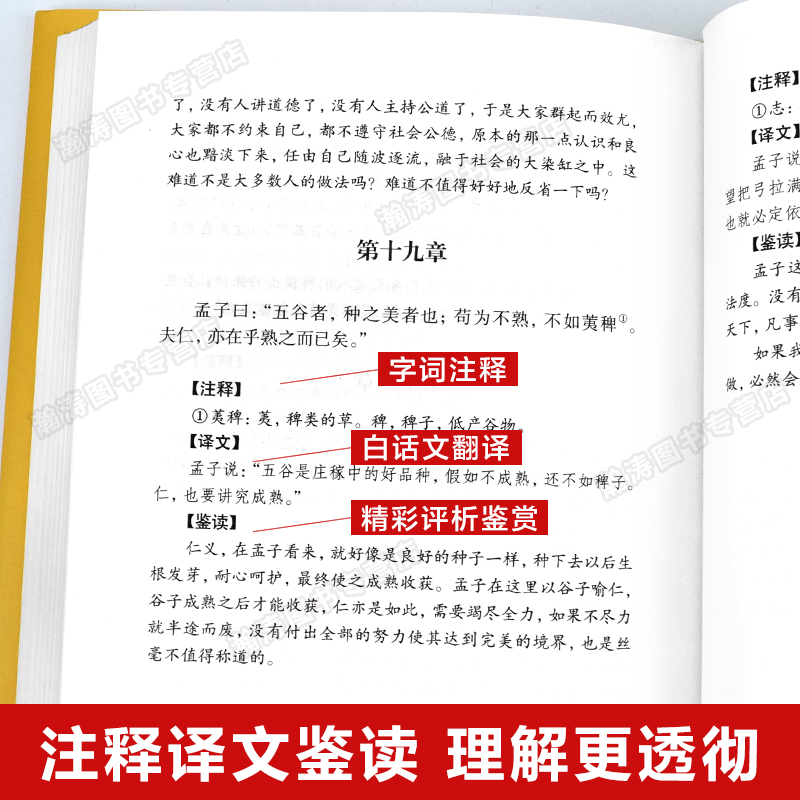 【完整无删减】孟子原著正版全集 孟子译注国学经典书籍 全注全译版 - 图3