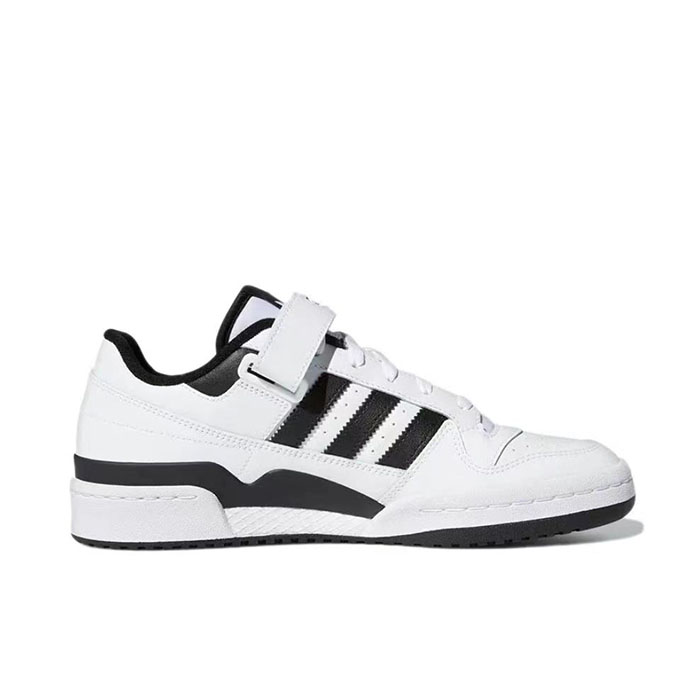 #三叶草 Adidas originals FORUM Low 轻便 板鞋 白黑FY7757 - 图0