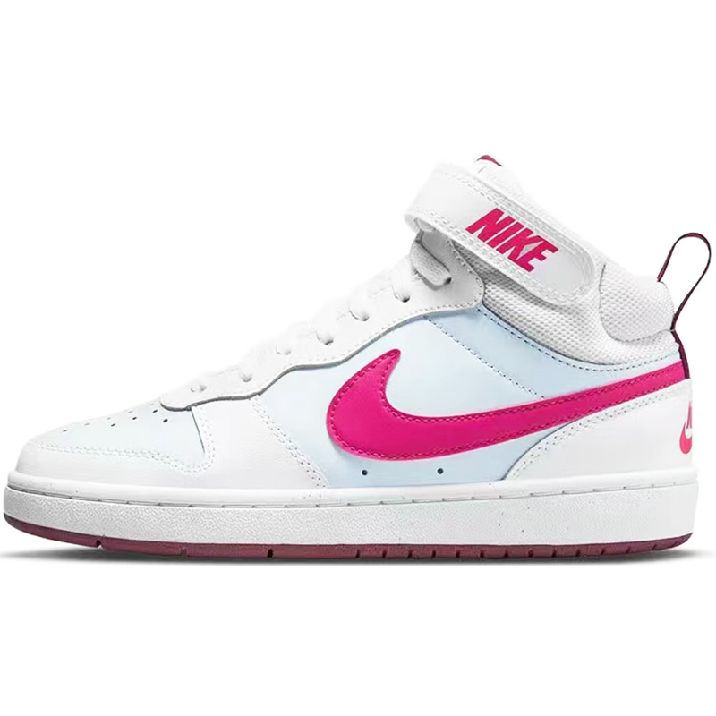 热销Nike Court Borough Mid 2板鞋黑红黑粉白蓝白 CD7782-图3