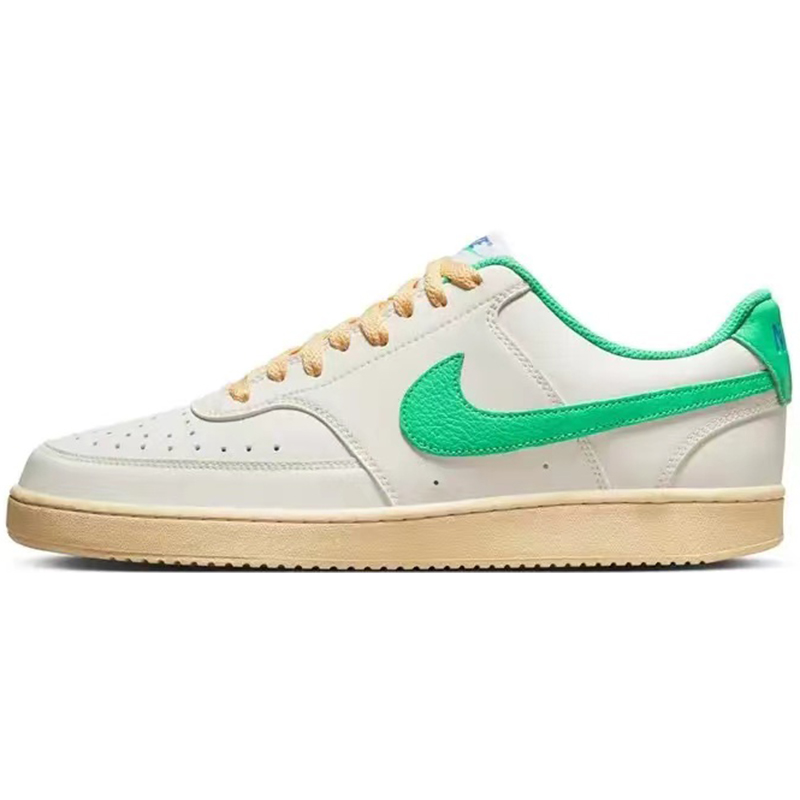 热销 Nike Court Vision 1 耐磨 低帮 板鞋 白色 米绿 DH2987-103 - 图2