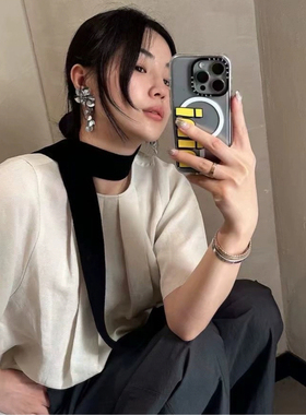 孤独少女  向日葵欧尼同款耳环金色花朵长款银色亮片设计师品牌