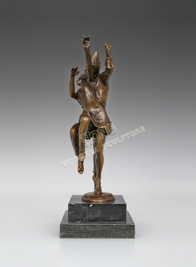 鸿鑫雕塑黄铜欧式人物工艺品摆件