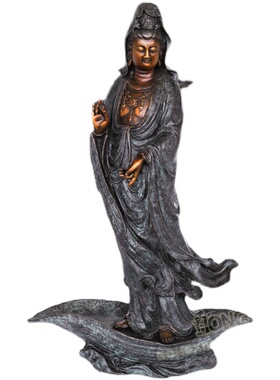 书房观音像鸿鑫雕塑黄铜艺术品