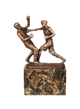 鸿鑫雕塑黄铜欧式人物拳击手摆件