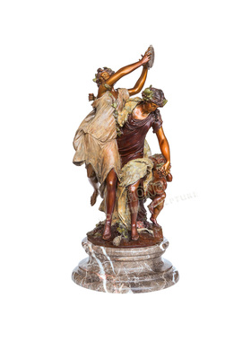 工艺品摆件鸿鑫雕塑黄铜欧式人物