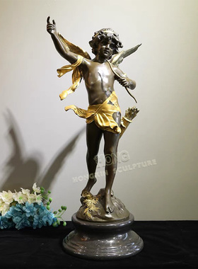 鸿鑫雕塑古希腊丘比特工艺铜摆件