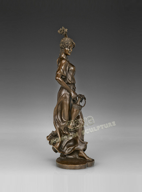 鸿鑫雕塑黄铜欧式人物工艺品摆件