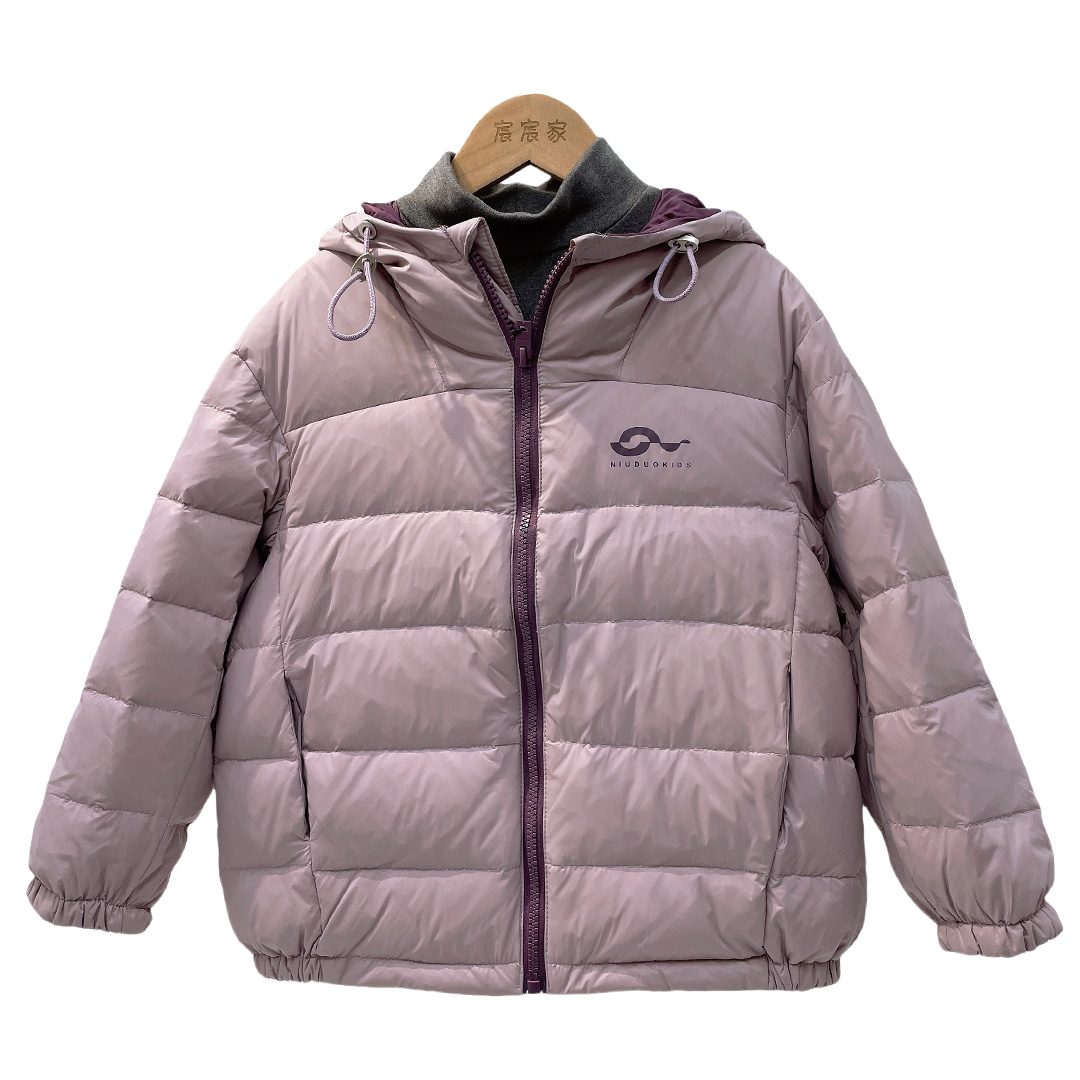 牛哆哆童装24冬新款儿童连帽羽绒服轻薄90白鸭绒男女童外套34251 - 图2