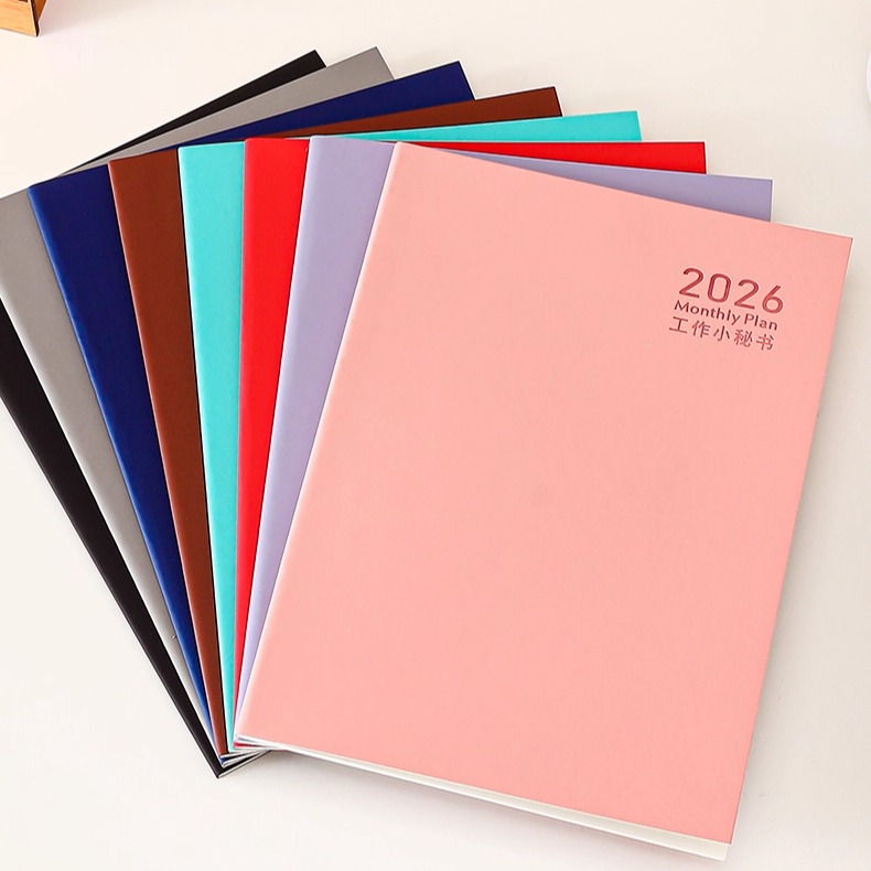 2026全年计划本日历记事打卡本皮面工作小秘书马年日程本定制LOGO - 图1