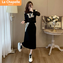 Lashabelle casual sports suit womens autumn winter 2023 new superior sensual suit dress gushed thickened