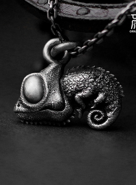 手工复古动物纯银ins实心吊坠