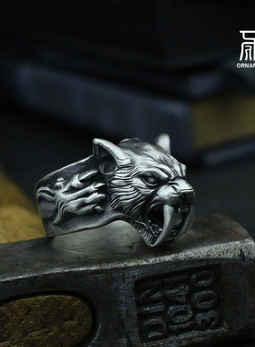 原创自然风复古INS纯银戒指环