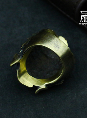 怒脸钟馗神魔925纯银戒指地狱