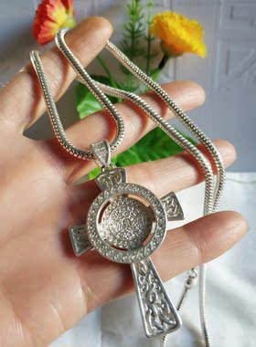 时尚饰品朋克风925银金吊坠