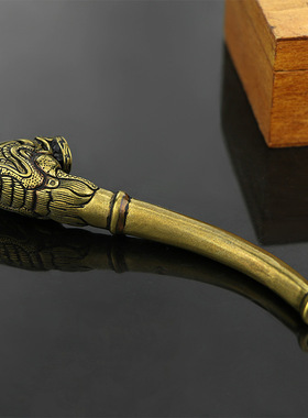 仿古泰银烟斗手工纯铜老式摆件