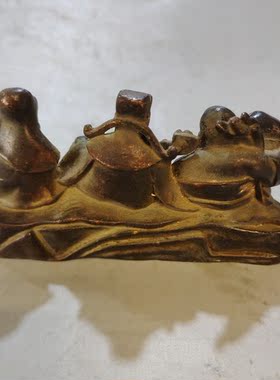 古玩杂项纯铜福禄寿三星摆件工艺