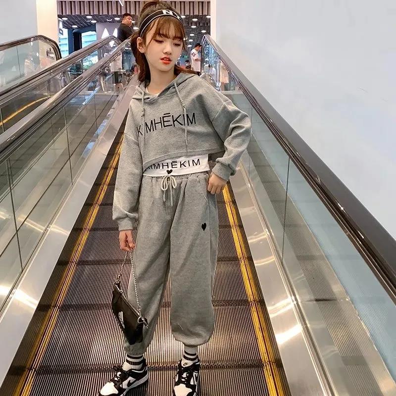 女童秋装套装2021新款儿童衣服洋气时髦中大童春秋季运动两件套潮-图2