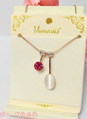 饰品玫瑰金色流苏短链