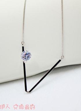 威妮华比拉V简洁气质女神新款毛衣链长项链气质新款