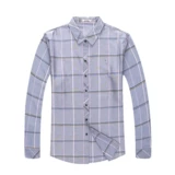 Осенняя хлопковая тонкая рубашка для отдыха, для среднего возраста, большой размер