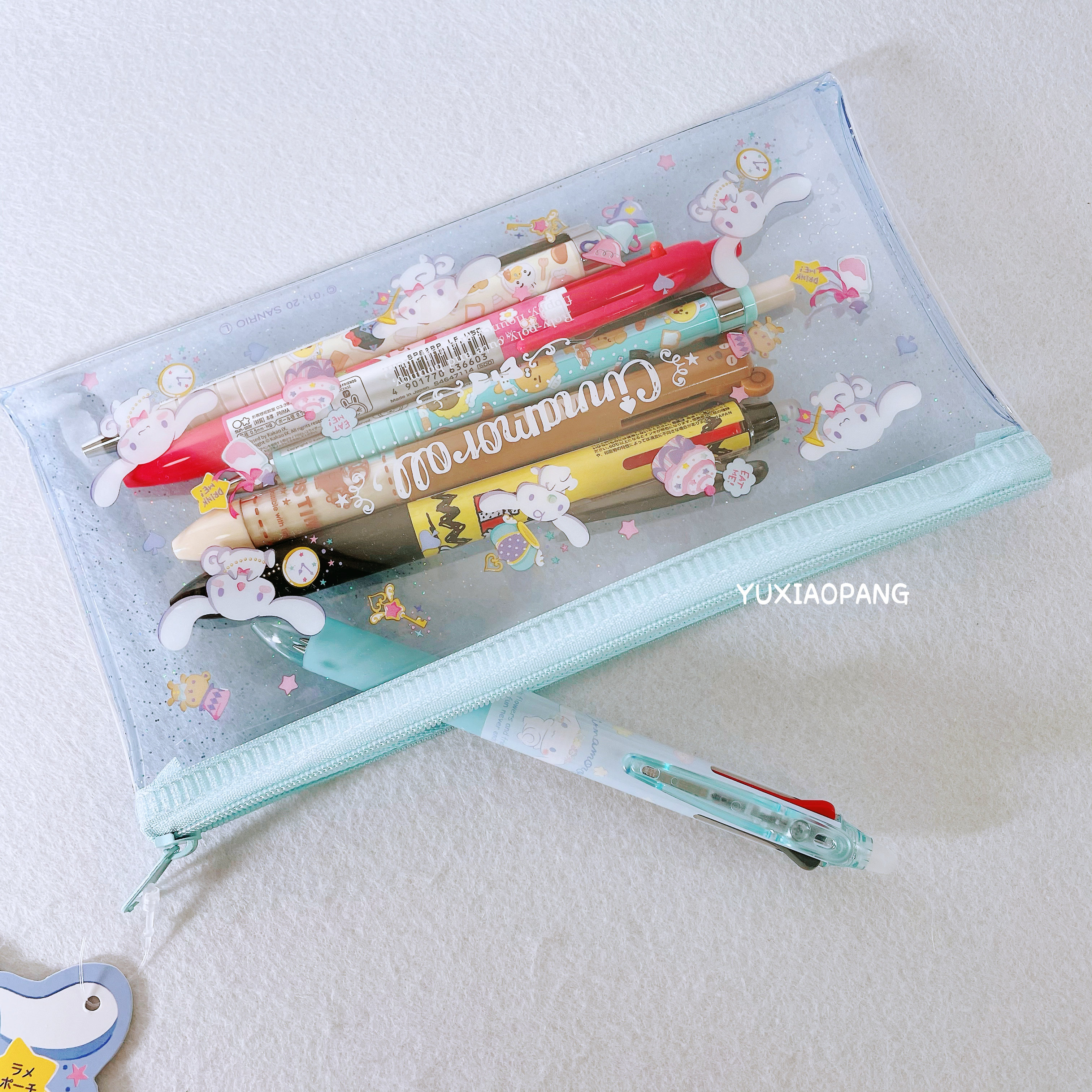 三丽鸥人物限定 日本 限量款PVC透明拉链收纳袋扁形笔袋,淘宝优惠券,粉丝福利购,淘宝优惠卷