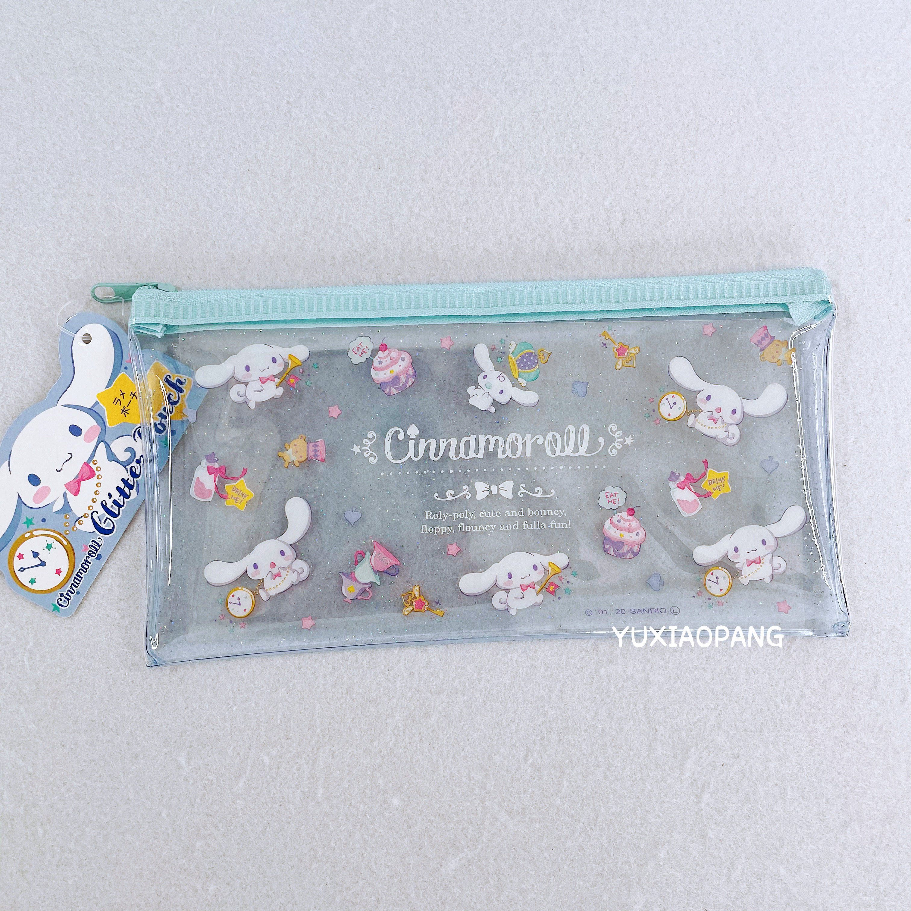 三丽鸥人物限定 日本 限量款PVC透明拉链收纳袋扁形笔袋,淘宝优惠券,粉丝福利购,淘宝优惠卷