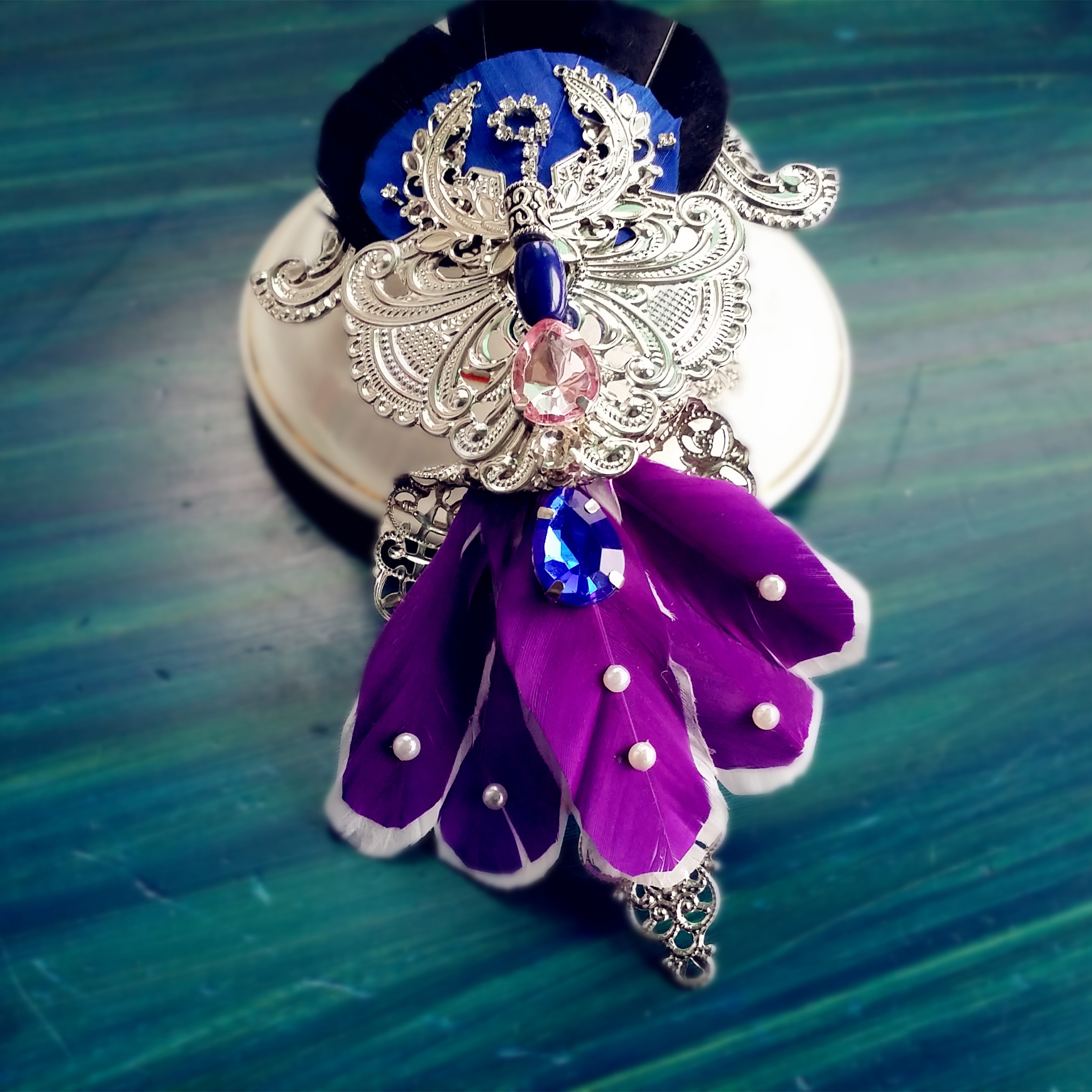 菡萏花开*芈月传芈姝刘涛同款羽毛发簪子发饰发夹头饰cos影楼影视