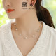 Demi S925 Silver Gypsophila Pearl Collarbone Necklace for Women
