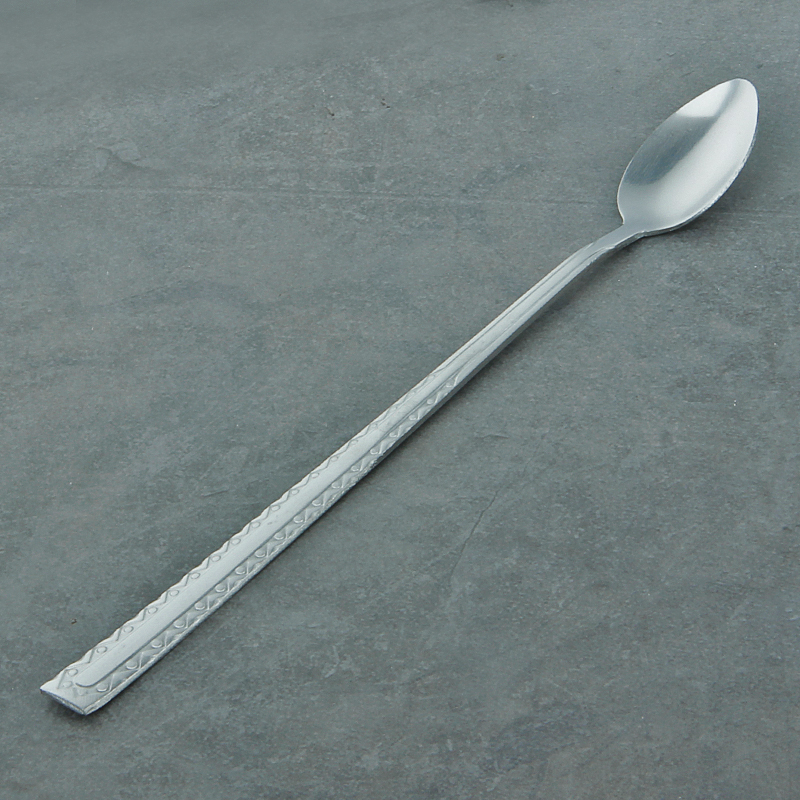 花边调料勺 不锈钢长柄勺子调味小勺子商用厨房料勺尖形圆头金属 - 图0