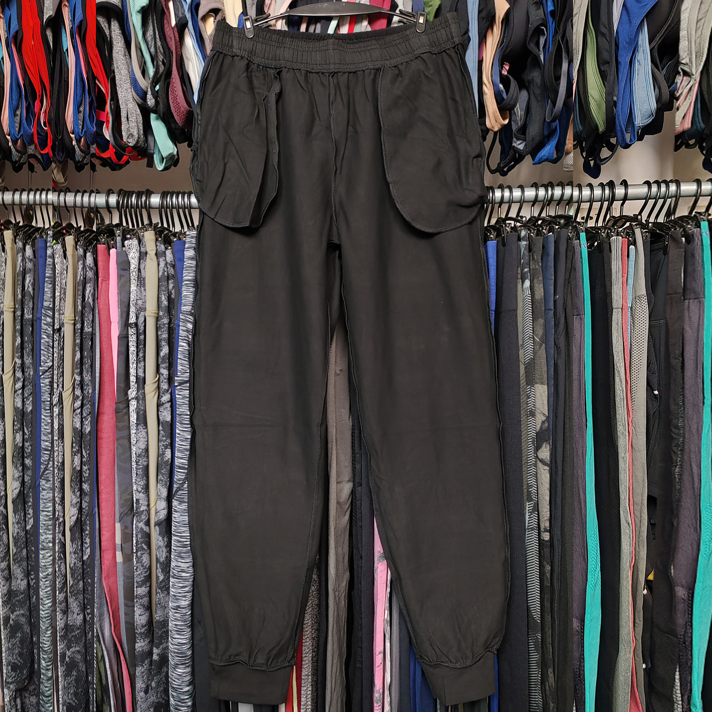 外贸运动束脚裤宽松休闲拉链口袋棉质柔软大码健身瑜伽跑步长裤女,淘宝优惠券,粉丝福利购,淘宝优惠卷