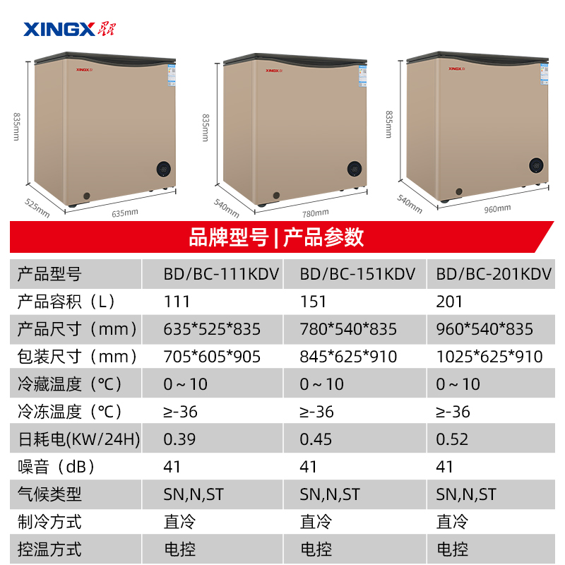 星星冰柜家用小型冷藏保鲜商用冷柜低温深冷速冻急冻冰箱减霜冷柜-图2