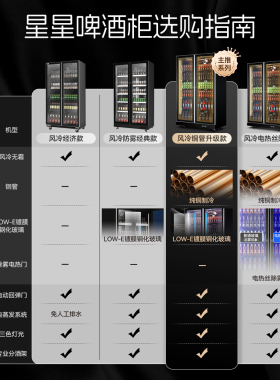 星星冷藏柜商用保鲜立式展示柜