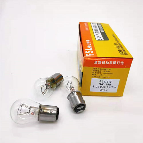 佛山照明汽车刹车转向小灯泡12V24v单脚平脚高低脚单丝双丝中灯泡 - 图0