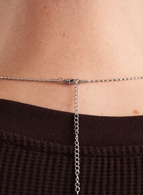 美女当家英国代购直邮2025新款银色五角星设计感ins超火休闲项链