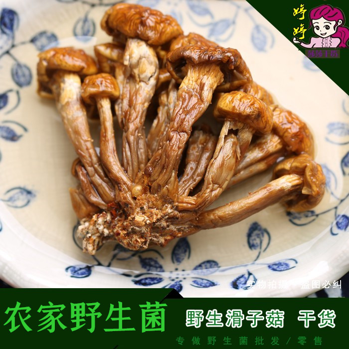 滑菇新货东北特产滑子菇黄油蘑干货珍珠菇小鸡炖农家蘑菇500g包邮_虎窝淘