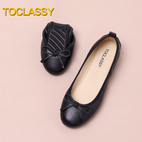 正品植鞣制 黑 鹿纹羊3皮 真皮芭蕾物舞平底鞋色妈妈鞋大码女鞋41 - 图2