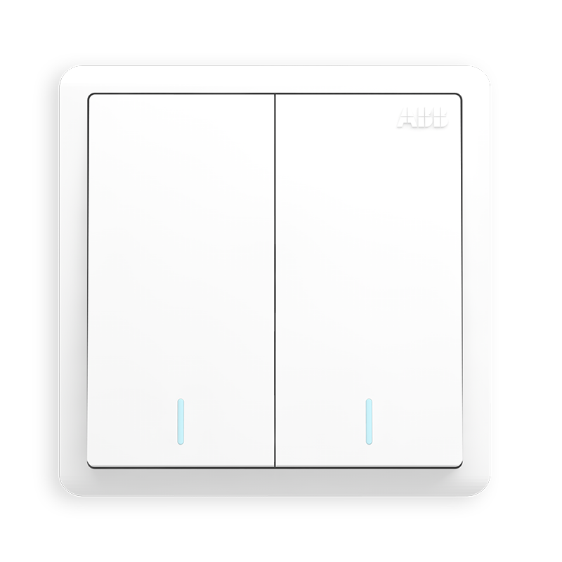 abb开关面板远致二开单控AO102双控106多控186明净白色/金色/灰色 - 图2
